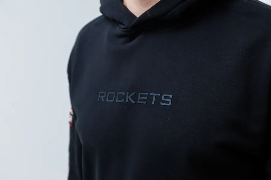 Худи ROCKETS Minimal, логотип ROCKETS крупным планом